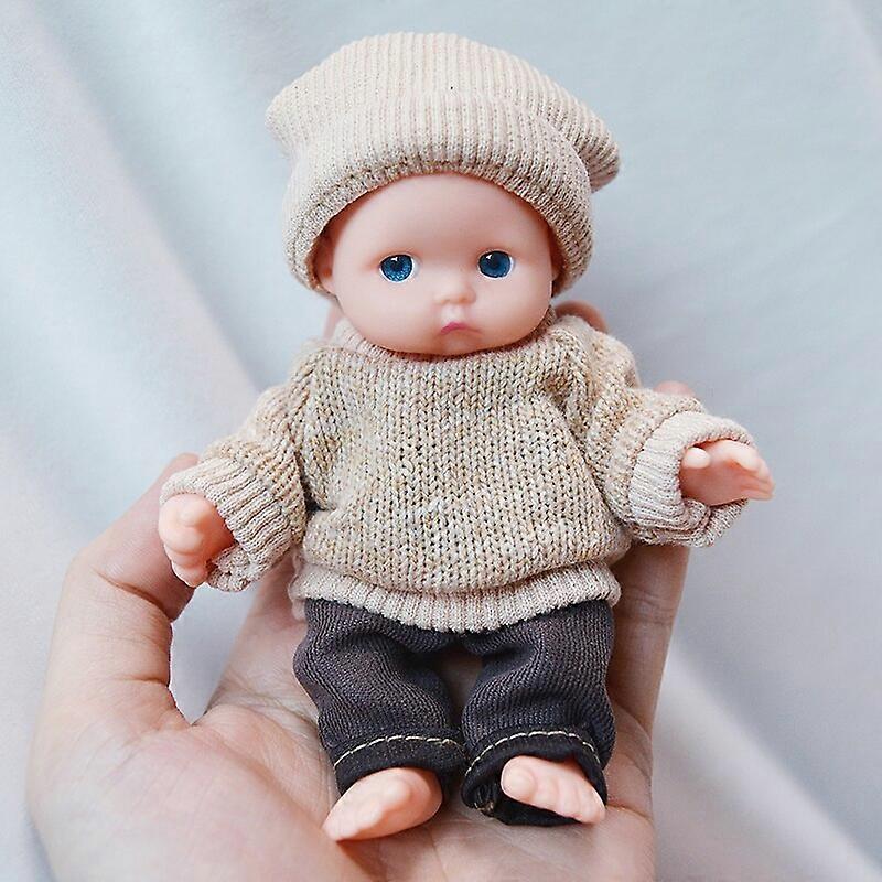 Reborn Baby Dolls Μίνι Κούκλα 12εκ. Ρούχα Εκπαιδευτικό Παιχνίδι Προσομοίωσης Μωρού Αναγεννημένο Κιτ Νήπιου για Αγόρι και Κορίτσι Blue Eye - Κούκλες
