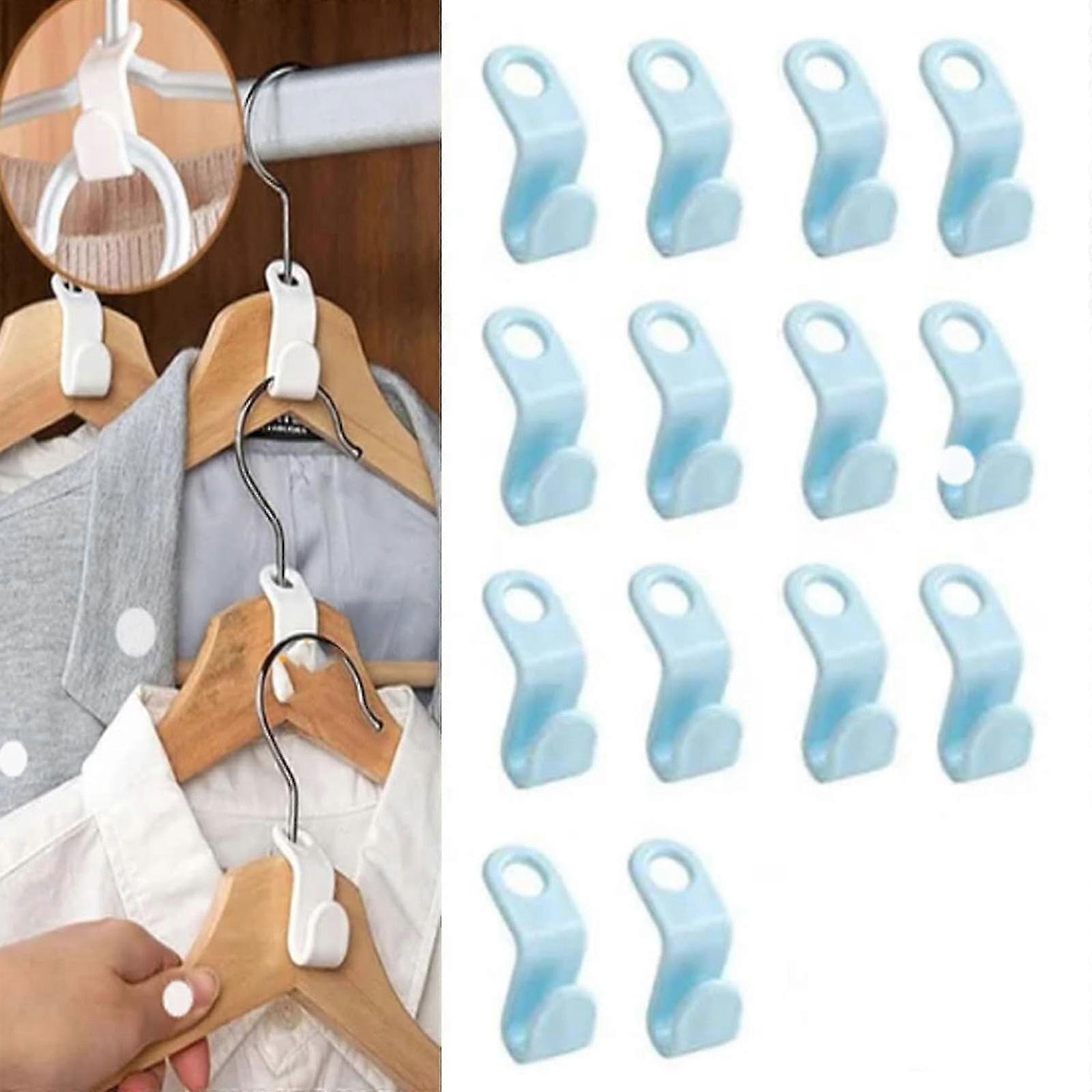 10/50Pcs Clothes Hanger Connector Hooks Cascading Hanger Space Saving Organizer