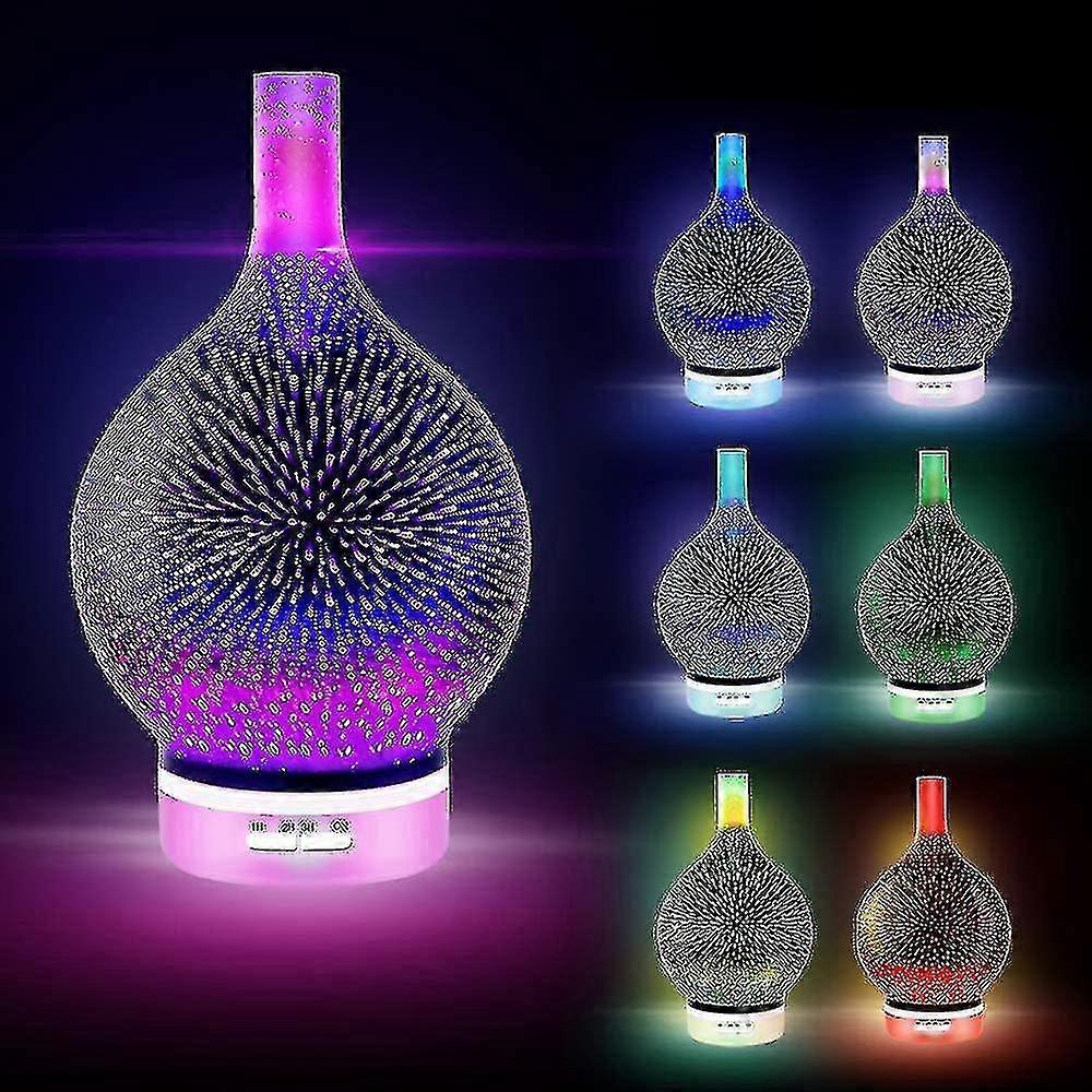 3D Glas ätherisches Öl Aroma Diffusor Aromatherapie Luftbefeuchter (120ml)