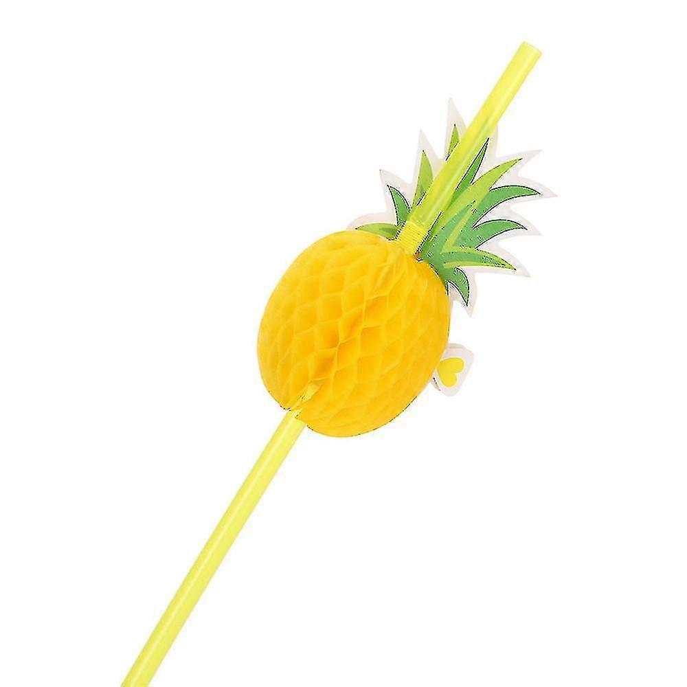 50 Rootdrinking Straws Bendable Cocktail Straws Pineapple Straw Decorations For Party