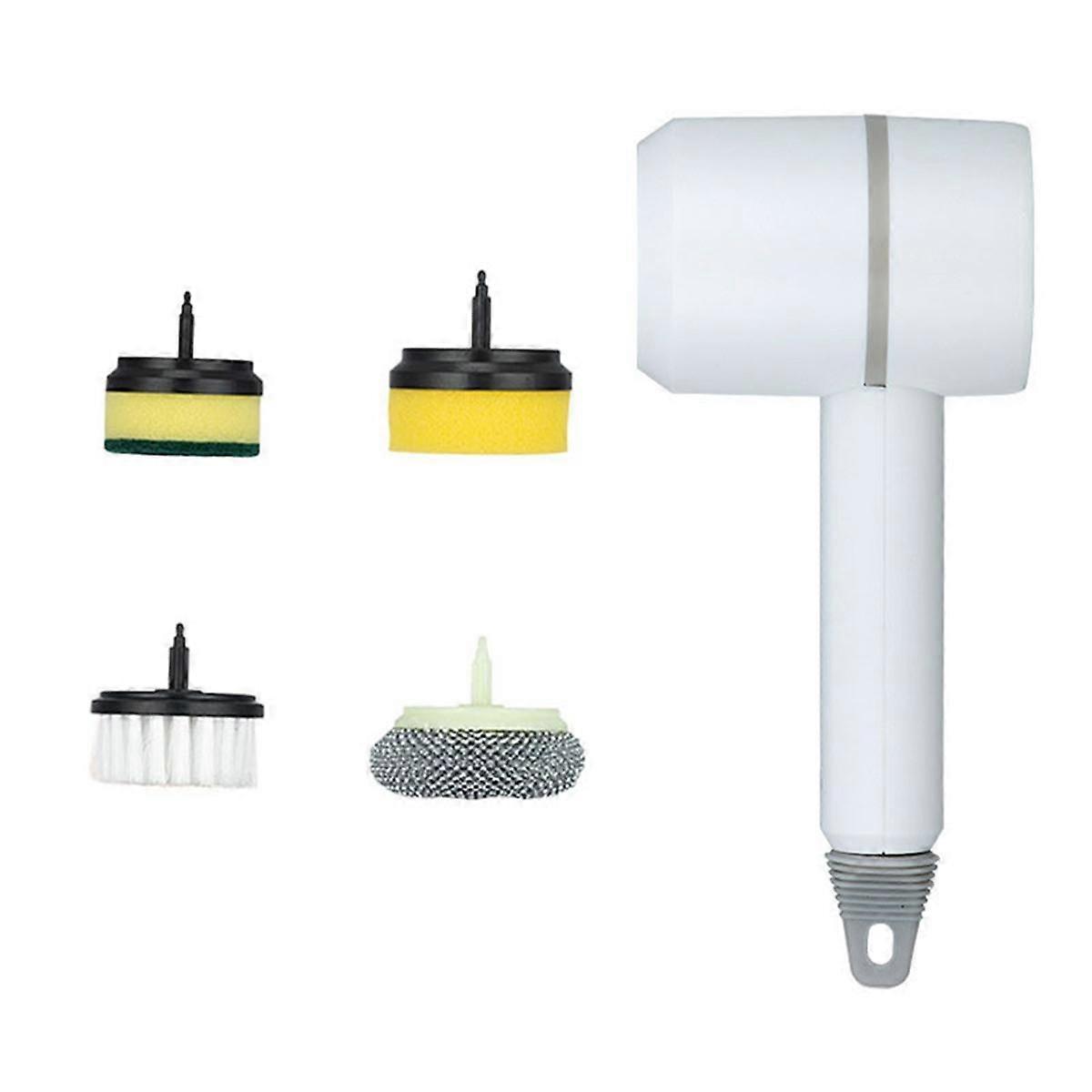 Multi-Function Electric Spin Scrub-BER Washing Brushes, Replaceable Rotating Head Powerful Cleaning