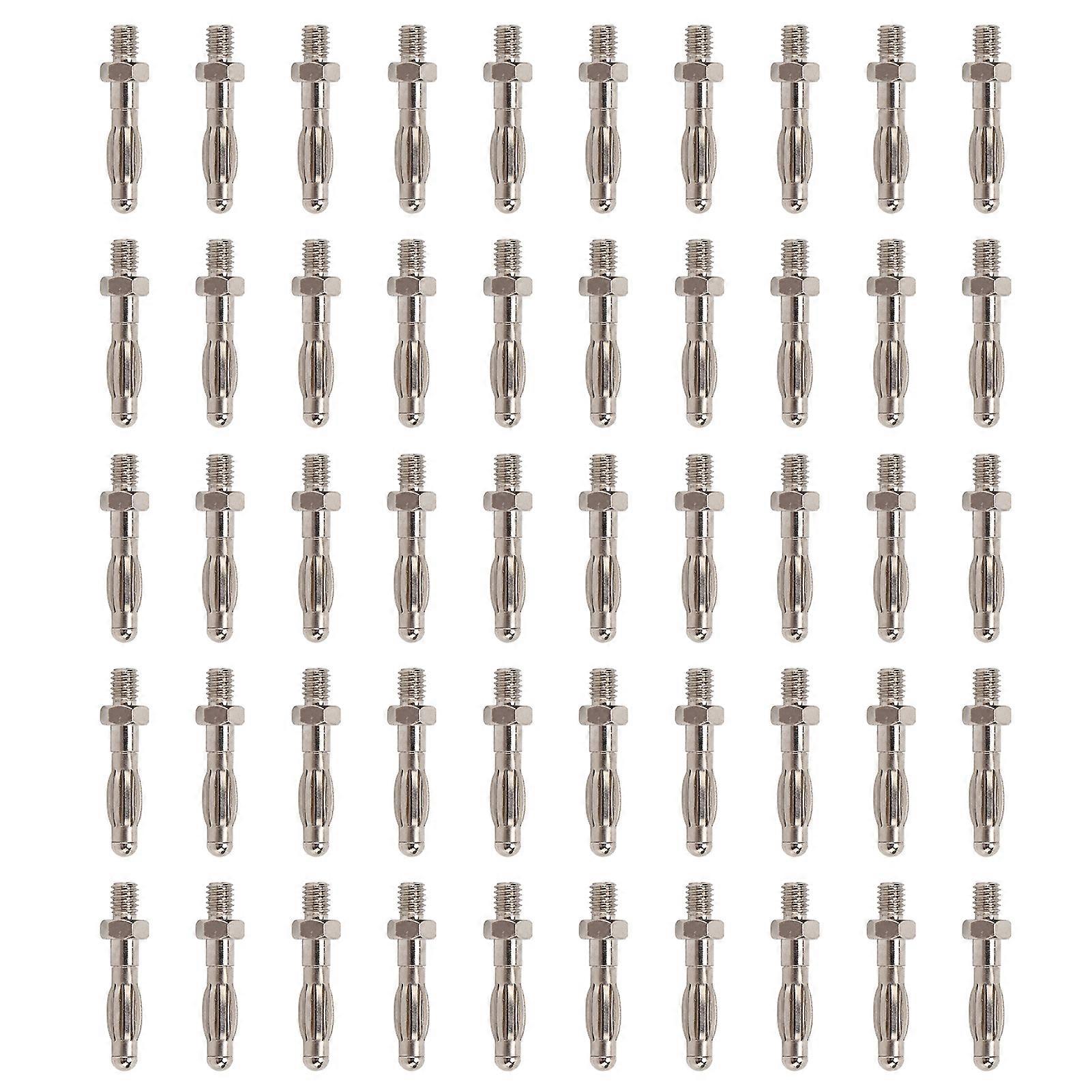 50個のバナナプラグ六角糸高精度良好な伝送性能コネクタ電子テストアクセサリー