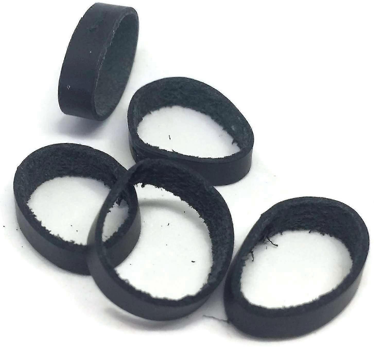 watch strap keeper black leather pack of 5