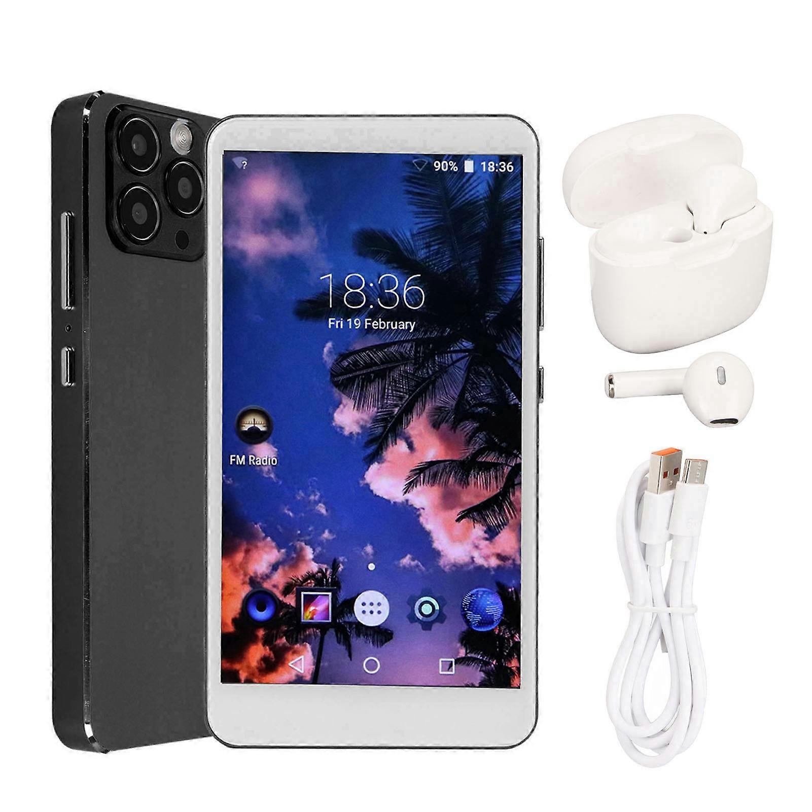 MP4 Player with Bluetooth and WiFi HiFi Sound 5.0inch Full Touch Screen Portable MP4 Player with Bluetooth Earbuds Black NO.1821
