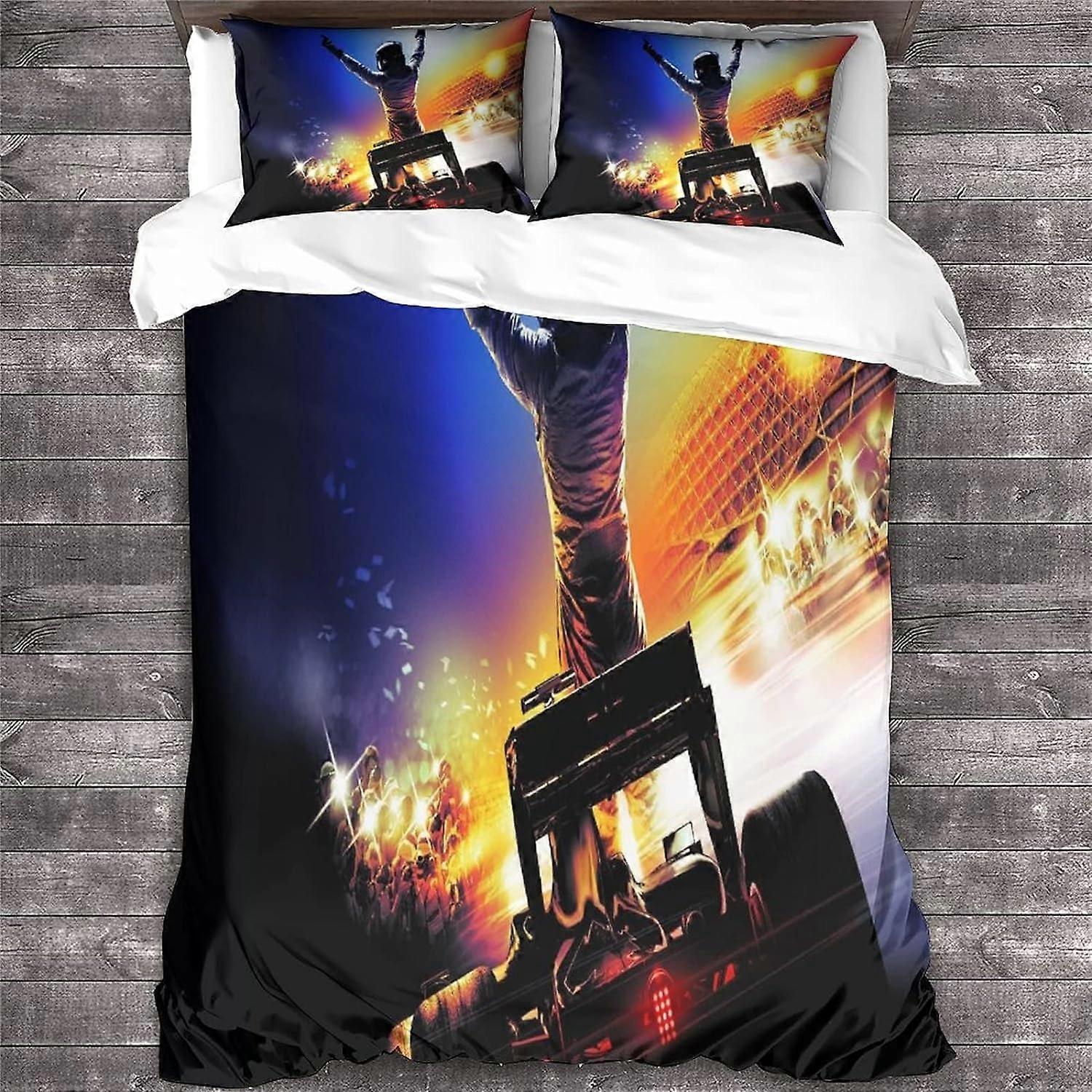 for Formula Bedding Set with Pillowcases, Racing Duvet Cover with Zipper Closure, Soft Microfiber King 135*200CM