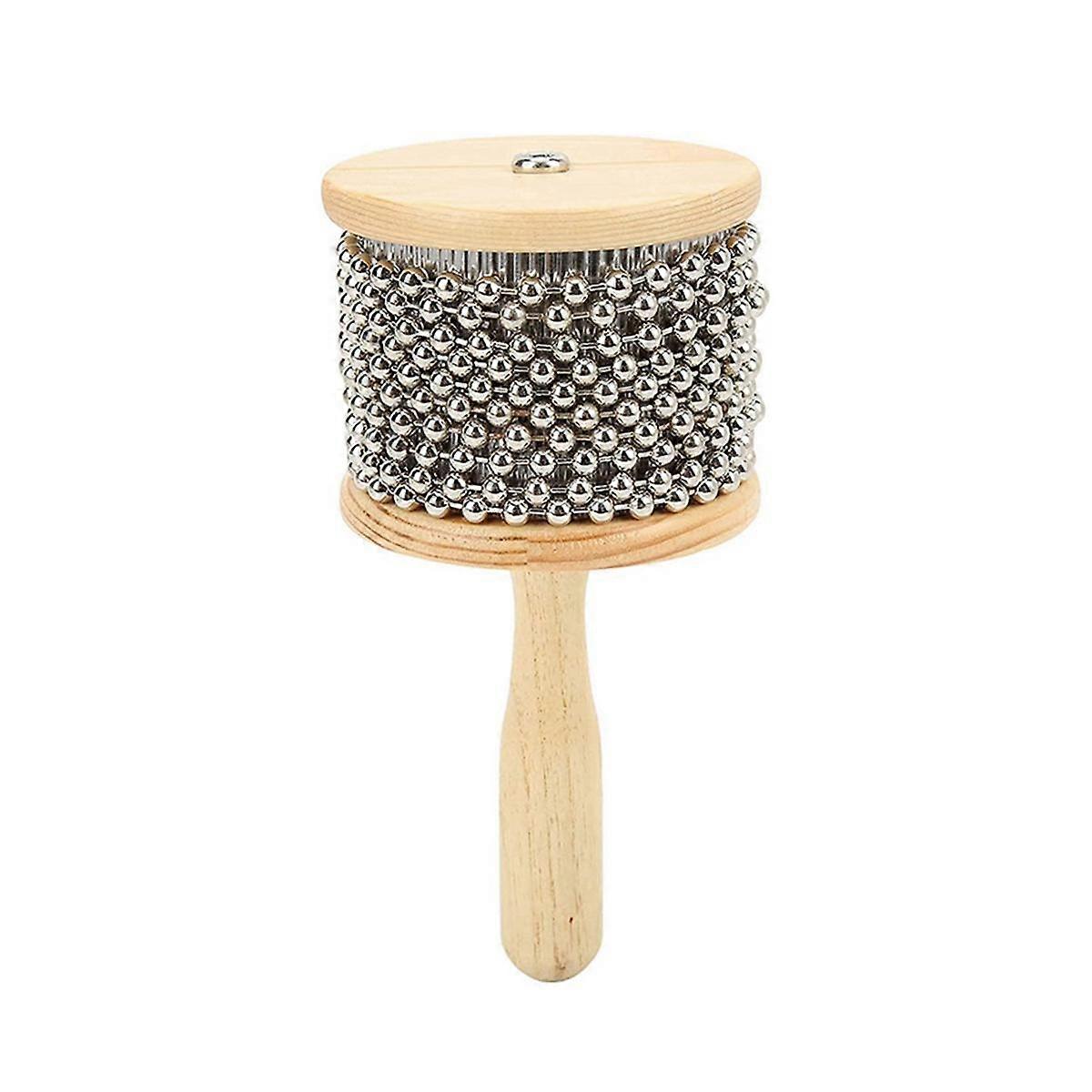 Wooden Kabasa, Steel Ball Hand Crank Toy, Portable Children's Teaching Instruments and Kindergarten