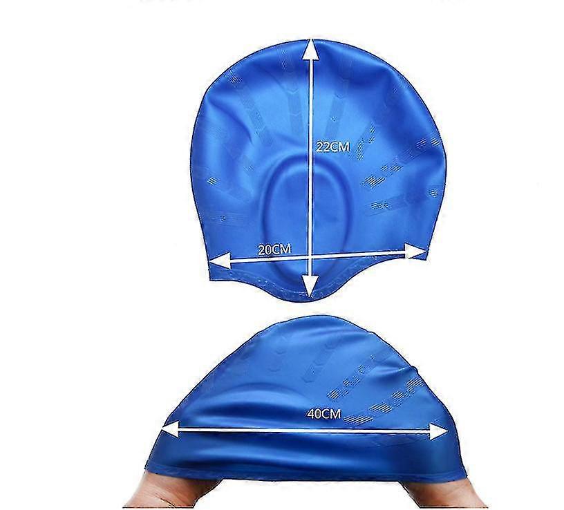 Swim Cap Cover Ears Silicone Swimming Cap For Women Men