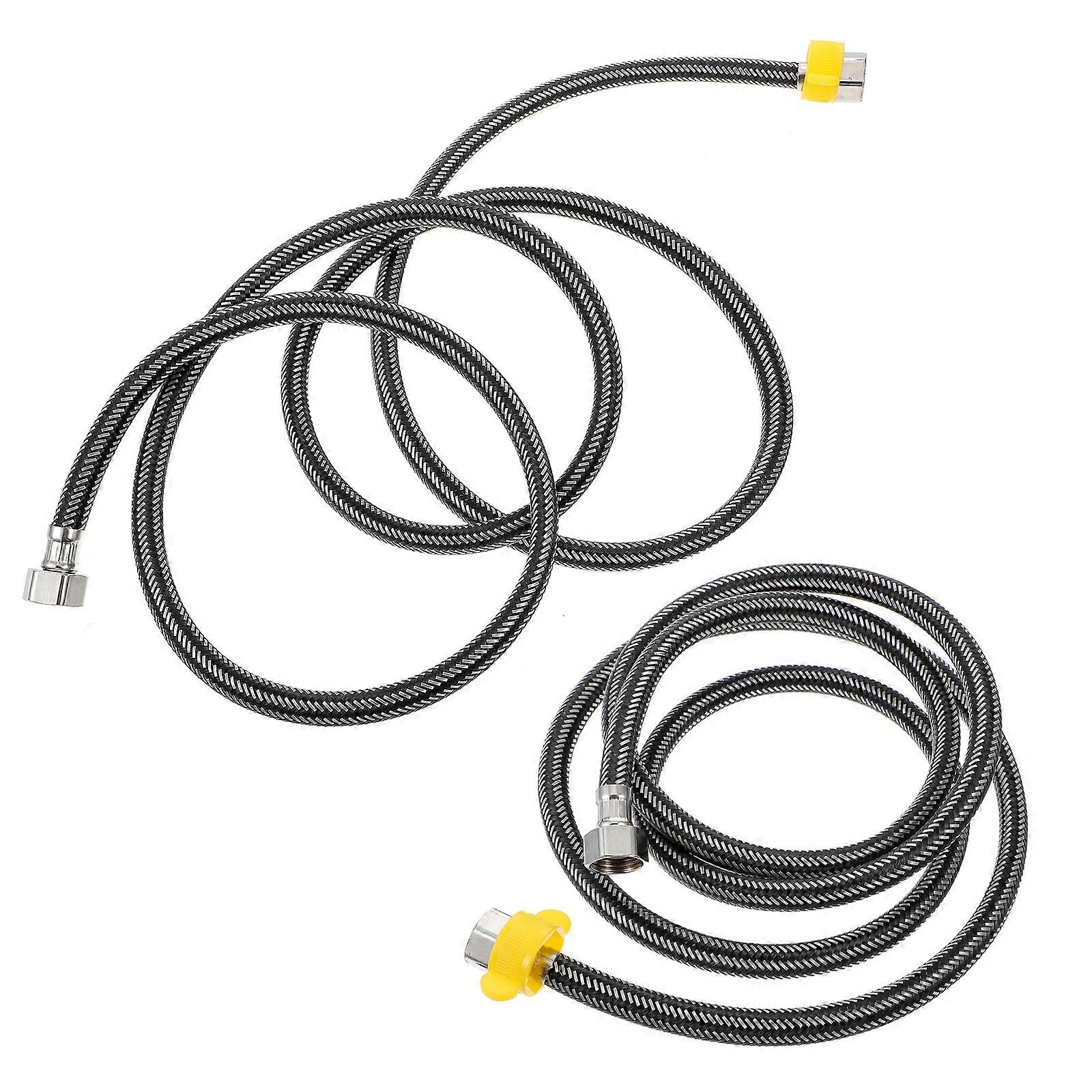 2 stk rustfritt stål vask slange flettet kran slange kaldt varmtvann forsyning rør