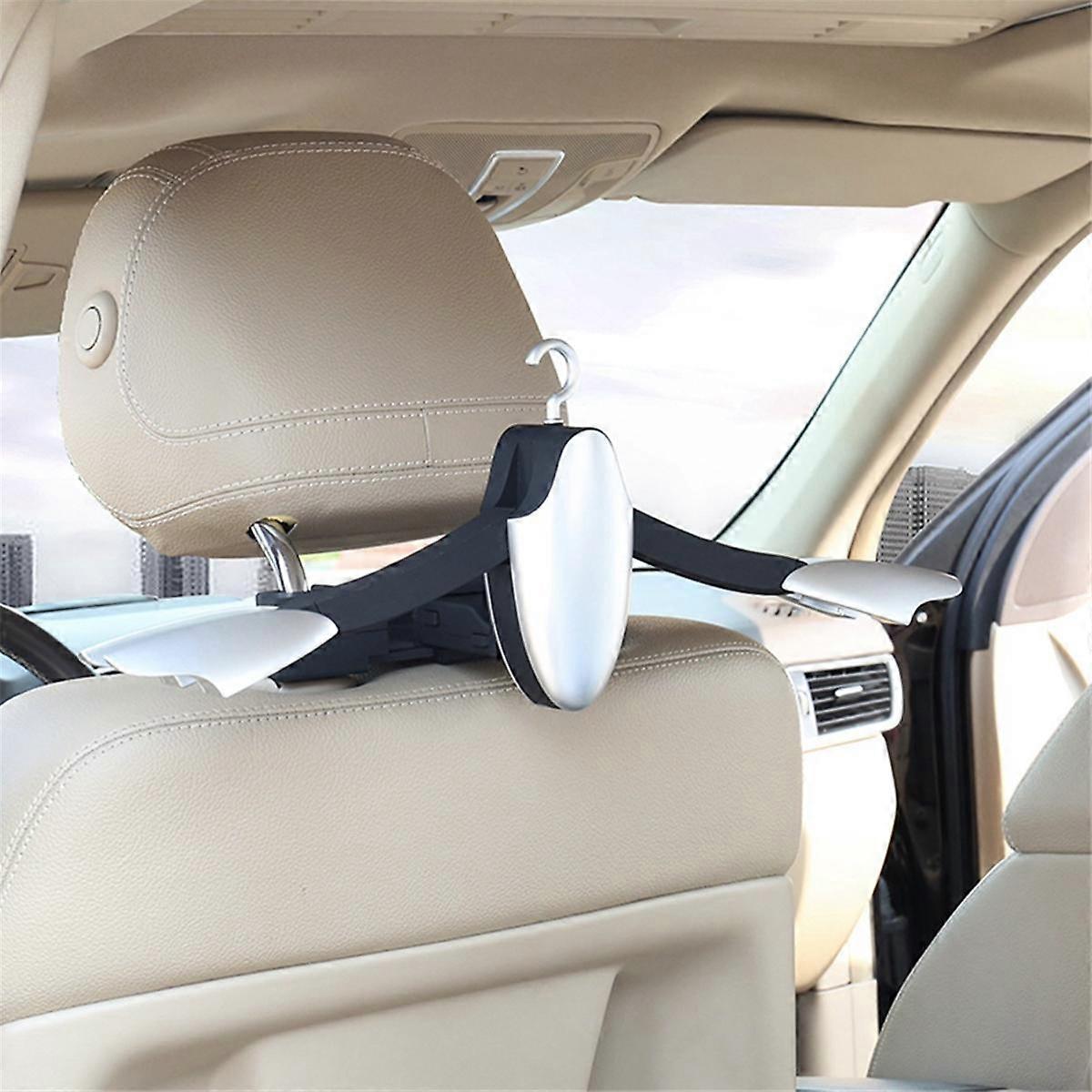 Car Coat Hanger - Retractable Headrest Hanger For Suits, Shirts, Jackets - Keep Clothes Wrinkle-Free In Car