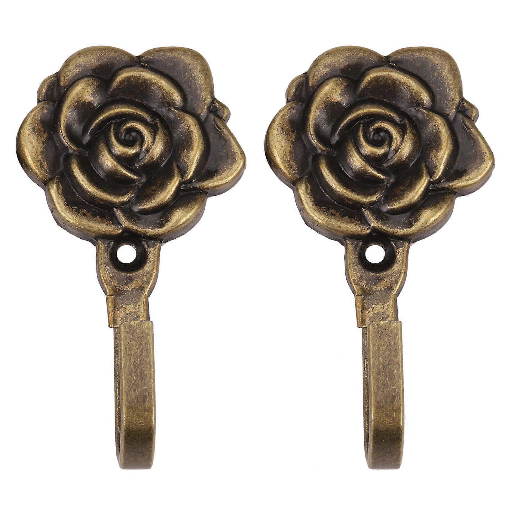 4Color 2Pcs Metal Rose Flower Curtain Tie Back Tieback Holders Wall Hooks DecorColor:Green color Dimensions: Approx.9.3x4.6cm(L x W)