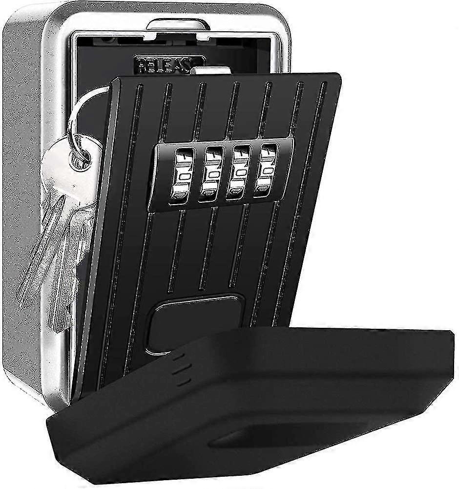 Key Safe With 4-digit Lock - Large Waterproof And Stainless Zinc Alloy Key Box