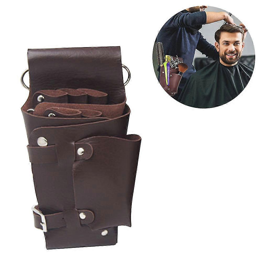 Hair Care Styling Tools Belt Bag, Hairdressing Salon Multiple PocketsBrown