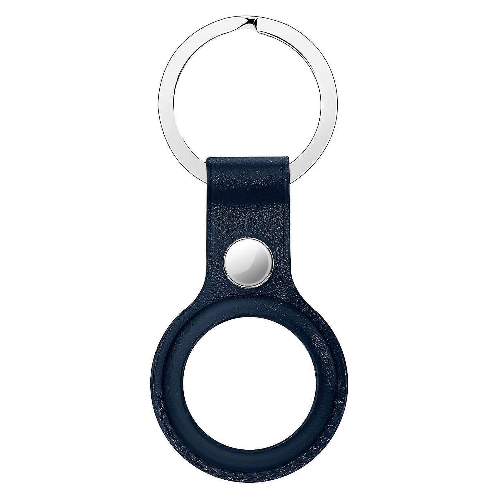 Para Airtag Leather Case Capa keychain Sleeve Shell Skin Tracker-protector Cover