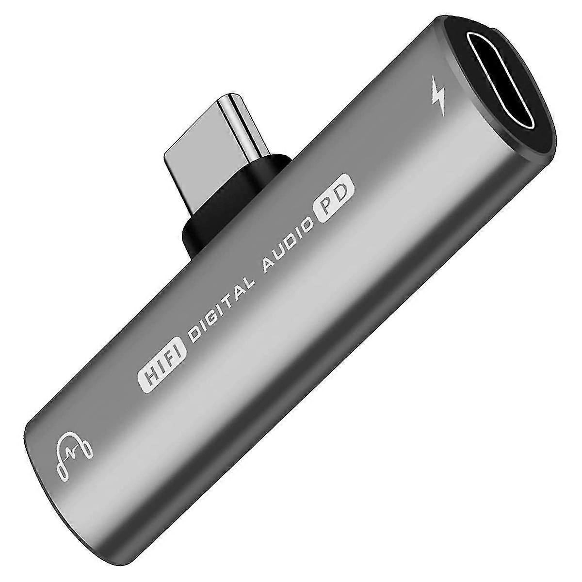 2 In 1 Headphone Adapter, Usb C To 3.5mm Audio And Charging Adapter With Pd 60w Fast Charge For S22