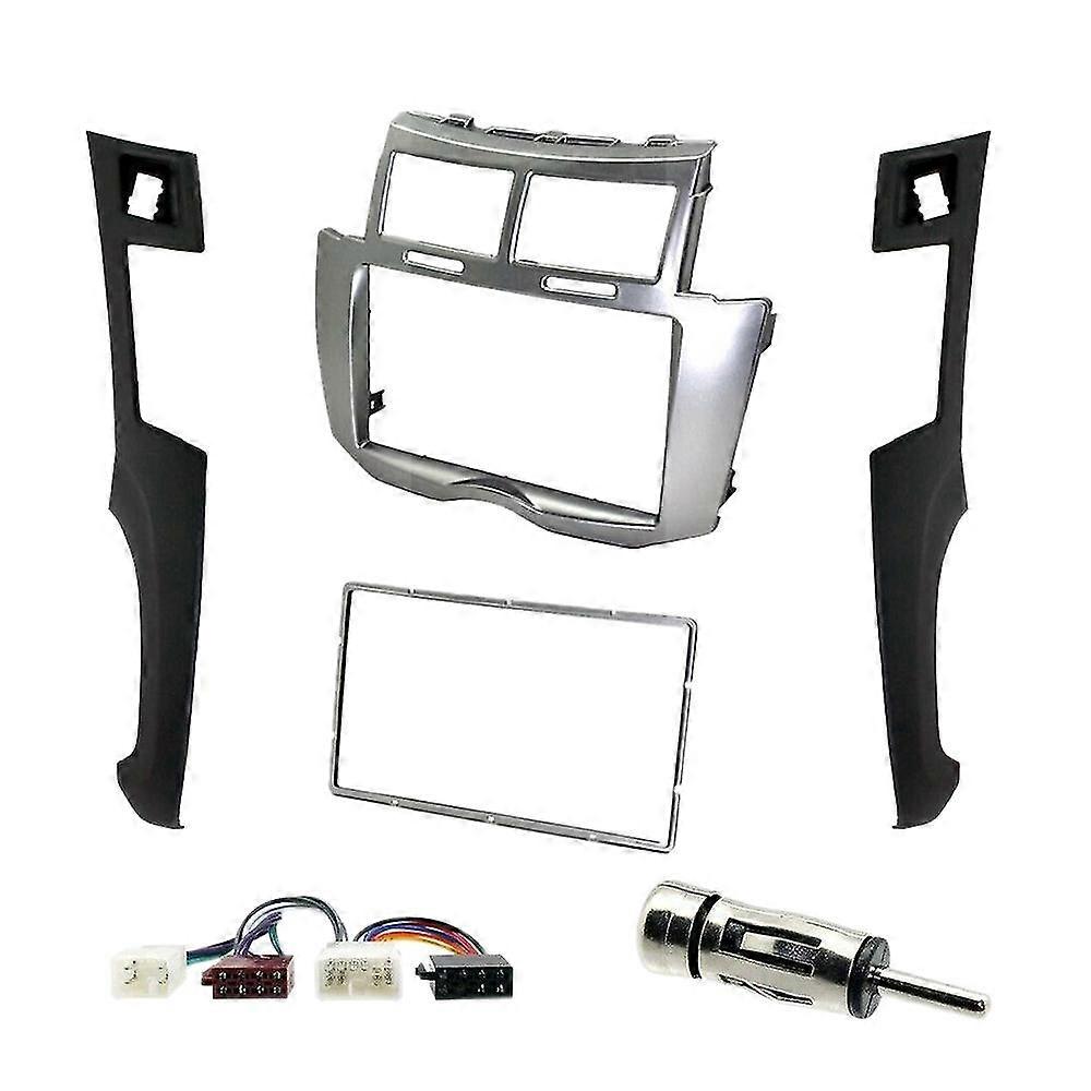 2 Din Car Stereo Frame Trim Kit Of Dashboard For Yaris Vitz Platz 2005-2011 Dvd Player Installation