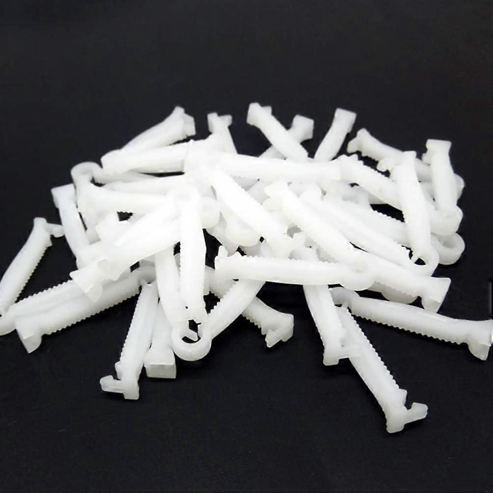 Pack of 100 Disposable Umbilical Cord Clamps Throwing Set for Puppies Kittens Cows Sheep White