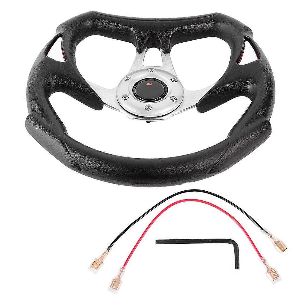 13in 320mm καθολικό αργίλιο PU αθλητικό αγωνιστικό τιμόνι πλαγιολίσθησης αυτοκινήτων αργιλίου PU ασήμι