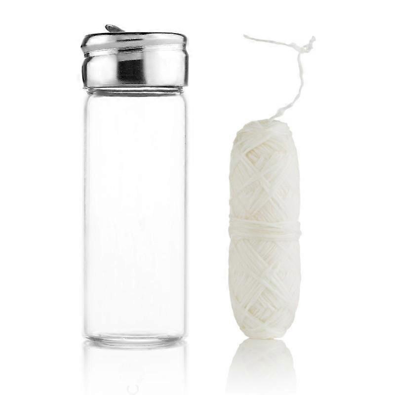 Dental floss glass jar dental floss core dental floss filling white