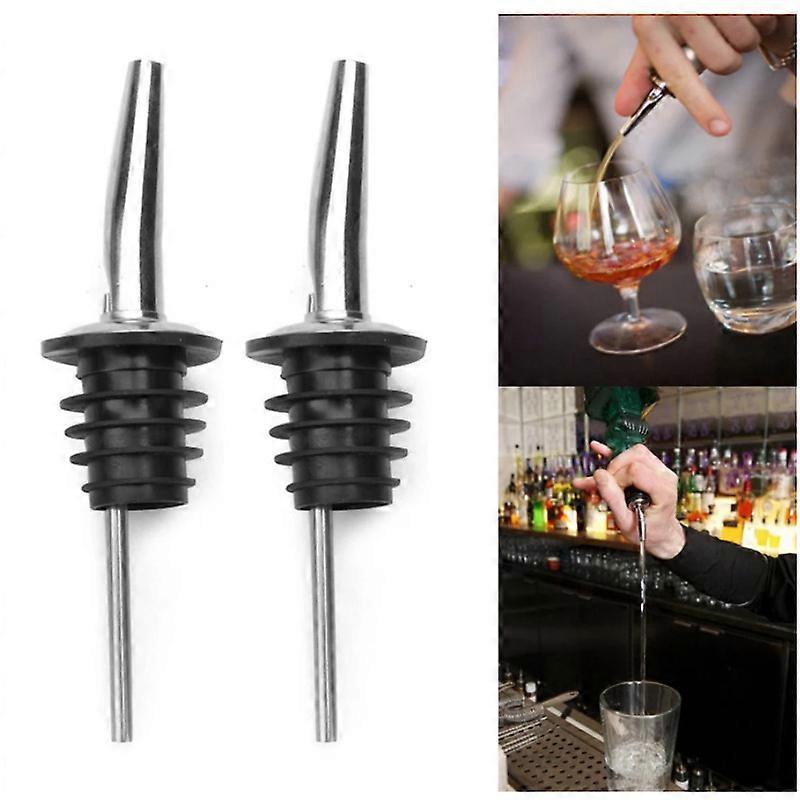 6-Pack Stainless Steel Classic Wine Pourer Cone Nozzle - Wine Pourer with Rubber Dust Cover