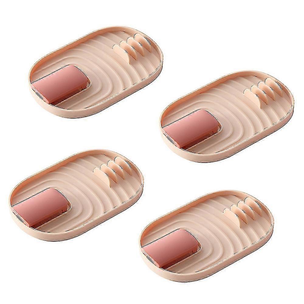 4 Pcs Foldable Pot Lid Holder, Rest With Drip Pad, Kitchen Utensil