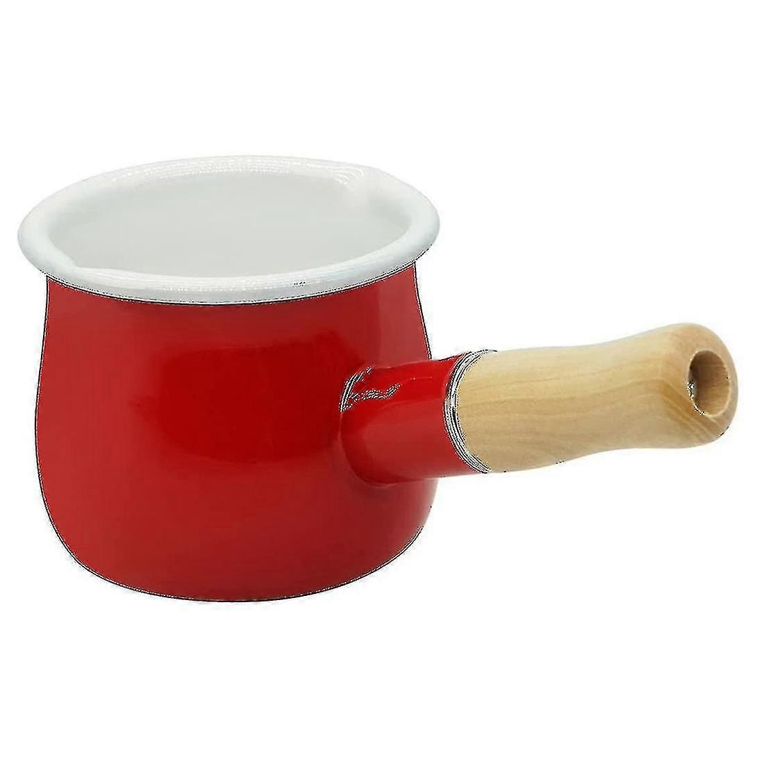 Enamel Milk Pot Mini Butter Warmer Milk Pot Enamel Sauce Pot Redbebetter
