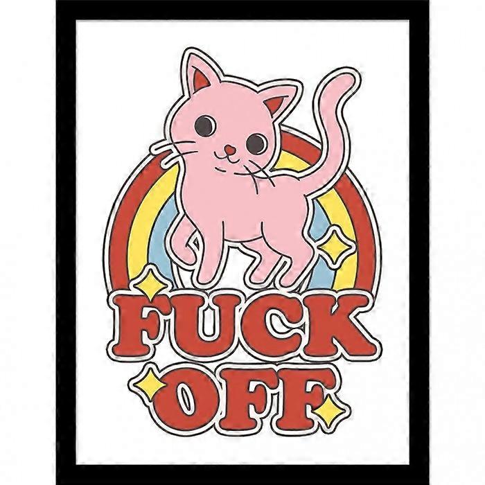 Threadless Fuck Off ingelijste poster
