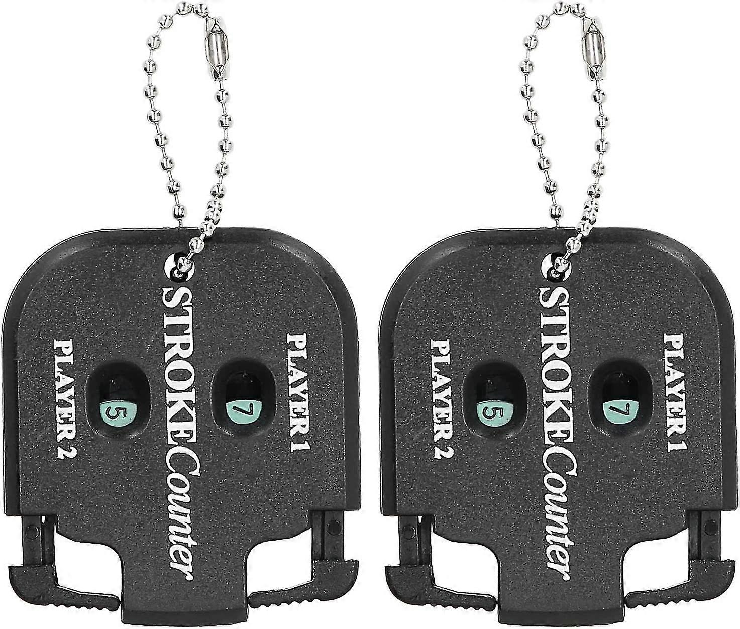 2pcs Mini Golf Score Counter With Keychain Stroke Shot Score Counter Bag Pendant