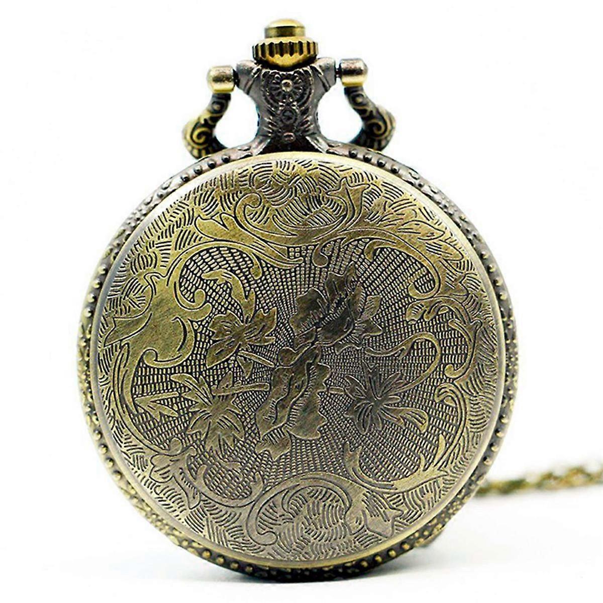 bronze embossed Chinese style nostalgic retro pocket watch