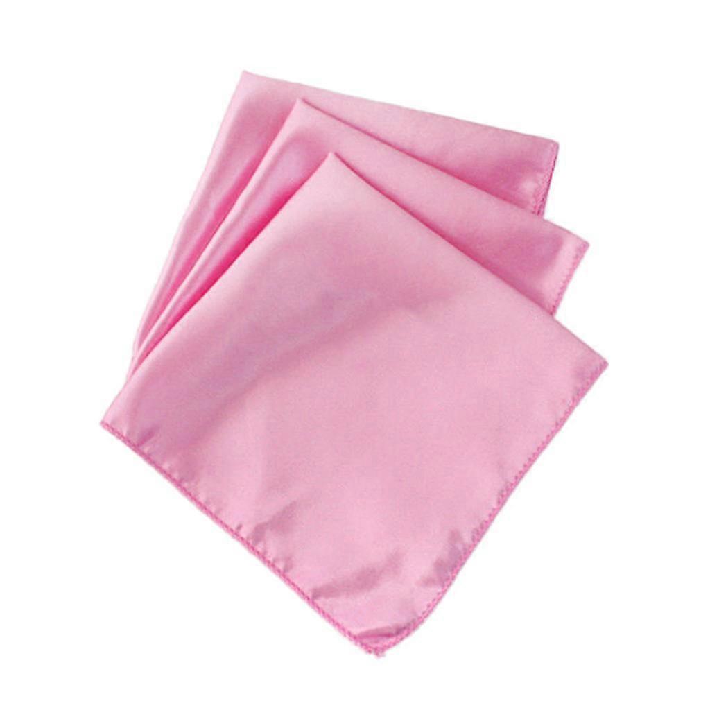 10Pcs Mens Pocket Square Solid Hankie Face Hankerchief Wedding Party 6