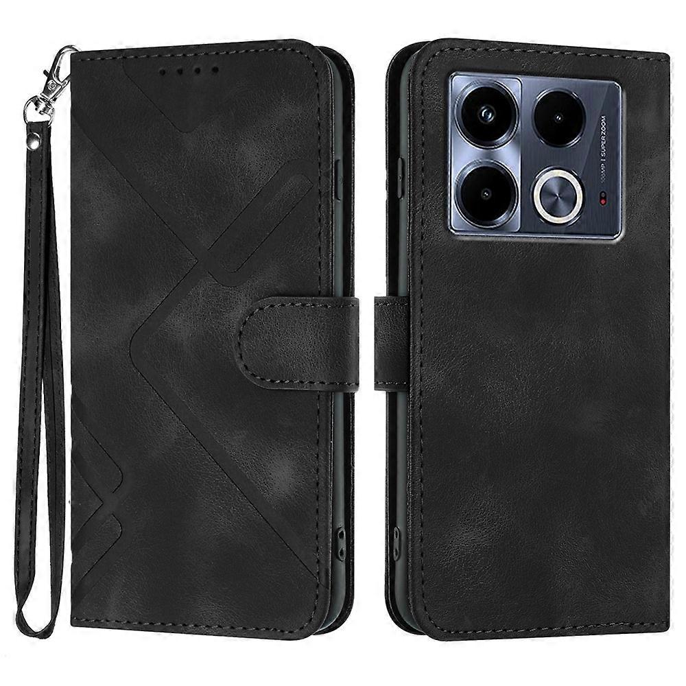 Line Pattern PU Case For Infinix Note 40 4G