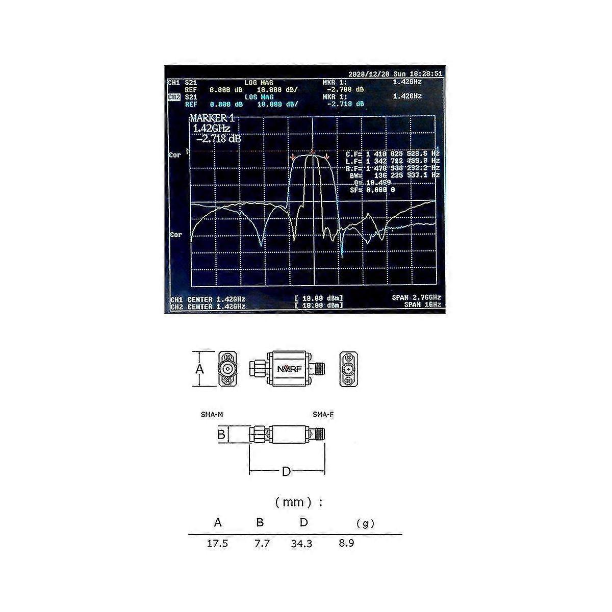 2400mhz Bandpass Filter Bandwidth 150mhz Sma Interface Reduce Noise Band Pass Filter For 2.4ghz Zi