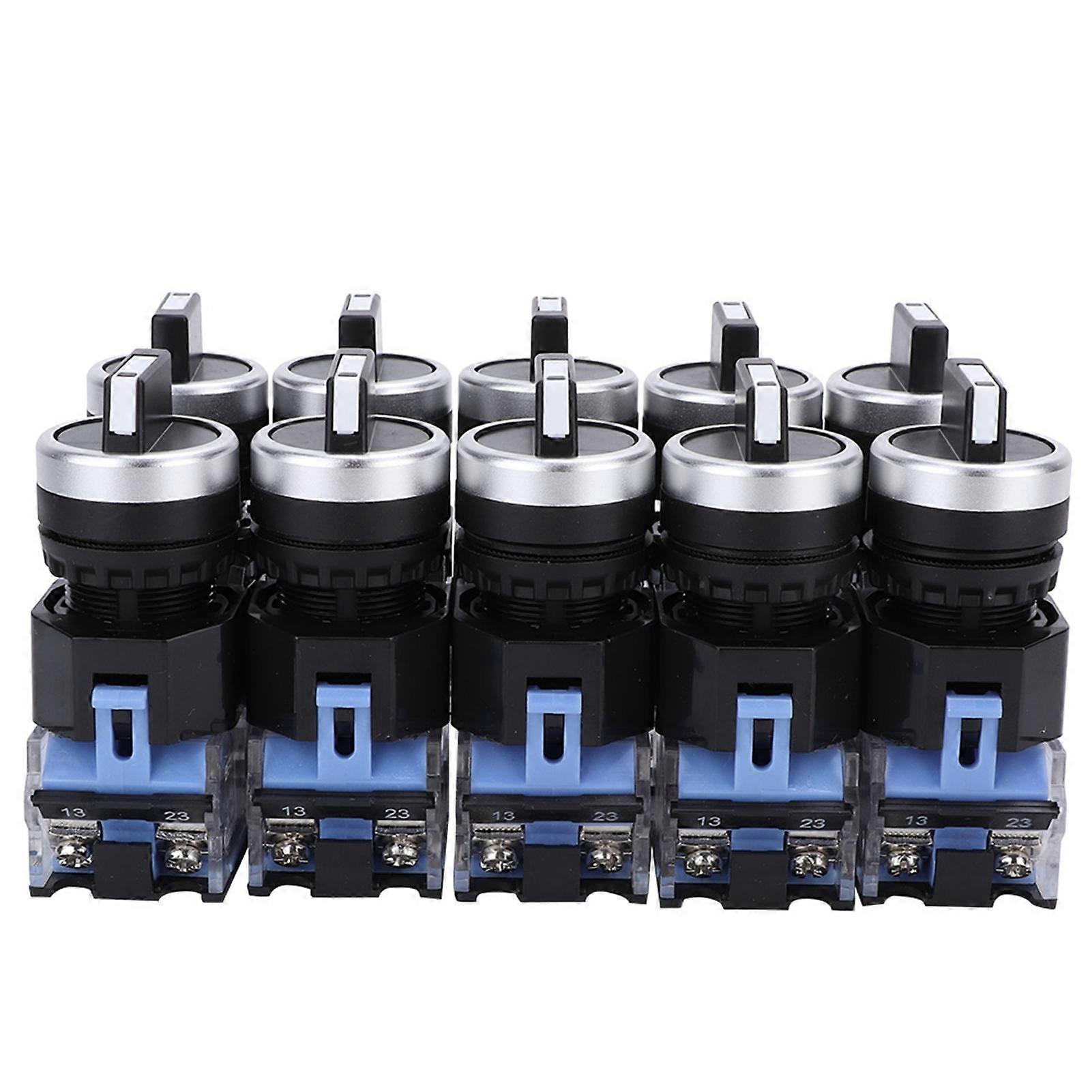 10pcs BEM38-20X/31 22mm 3 Position Self Locking Rotary Selector Switch