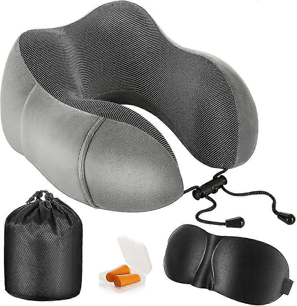 Travel Pillows Memory Foam, Neck Pillow For Travel For Cars Trains Airplanes