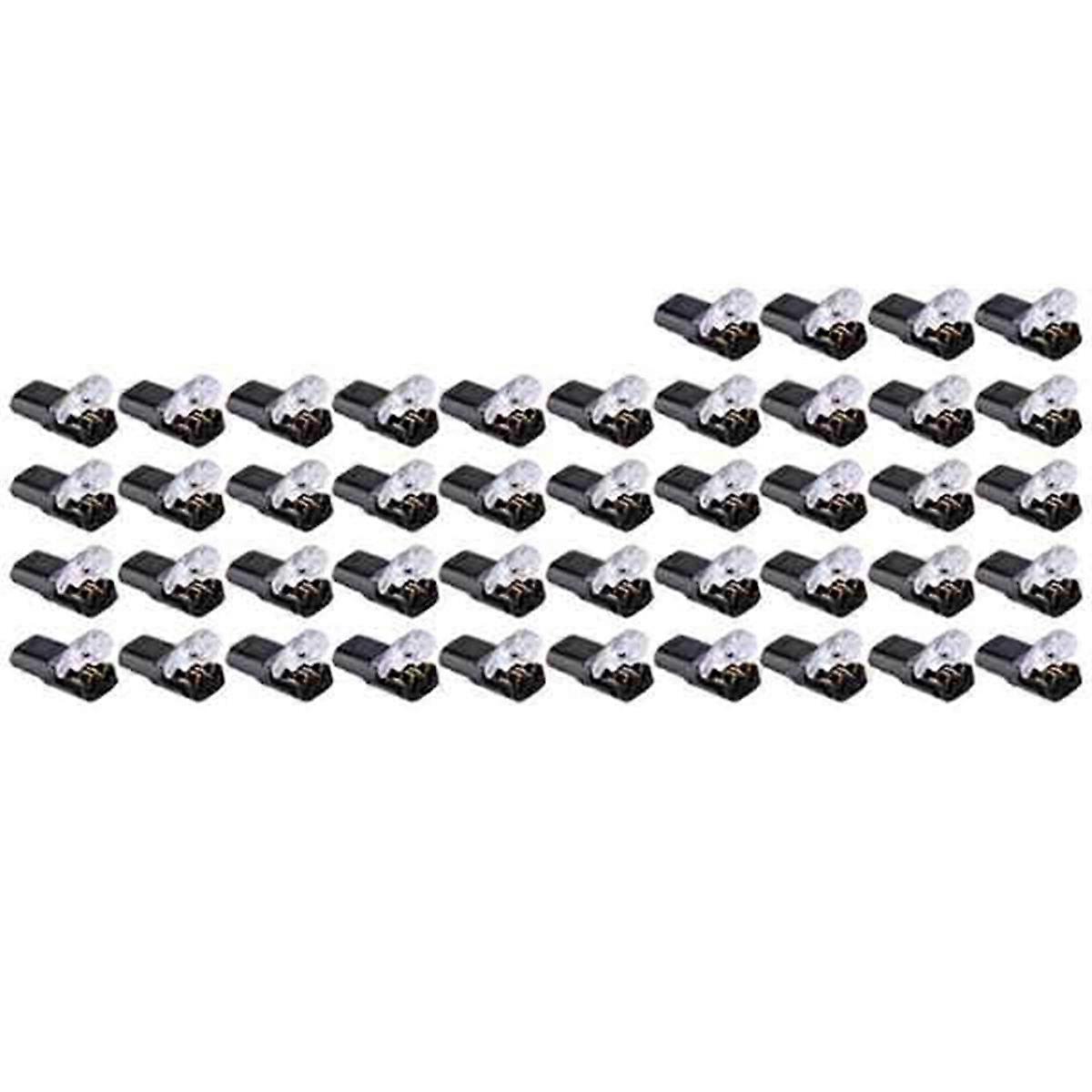 44Pcs Double-Wire Plug-In Connector, Pluggable LED Wire Connectors with Locking Buckle Fast Connect
