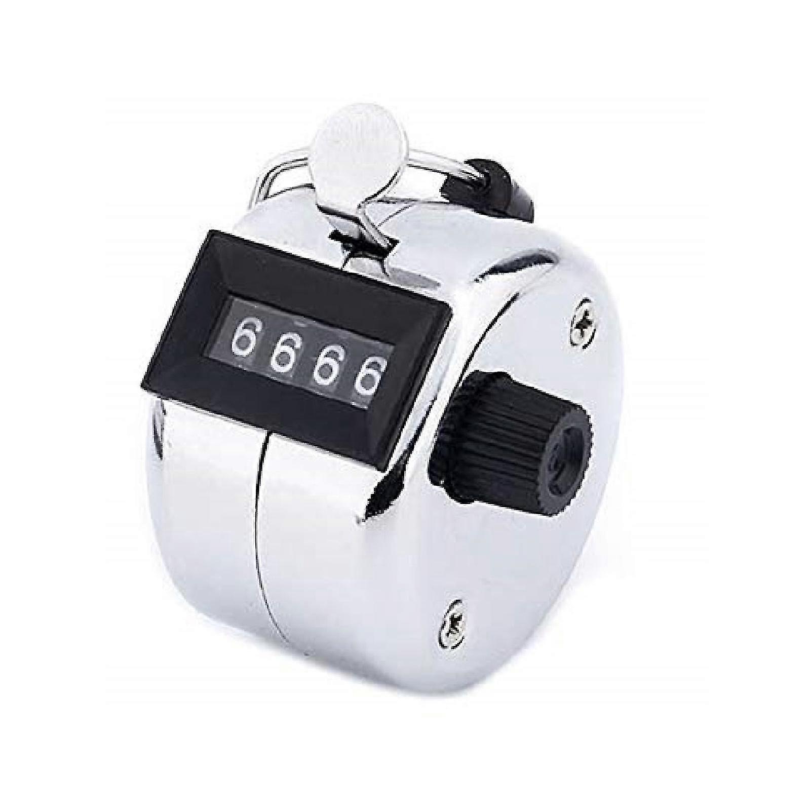 Handheld 4-digit Number Clicker Portable Metal Mechanical Counter For Competition Record