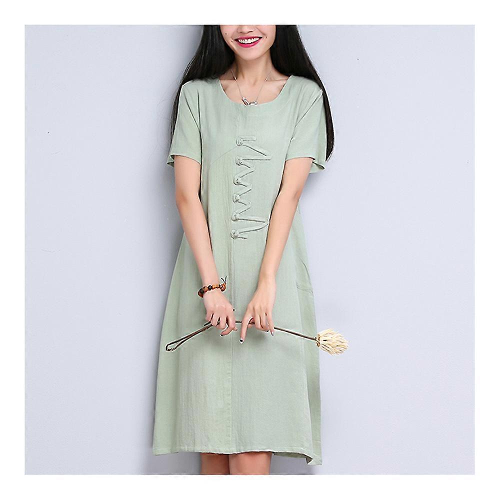 Plate Button Plus Size Loose Cotton