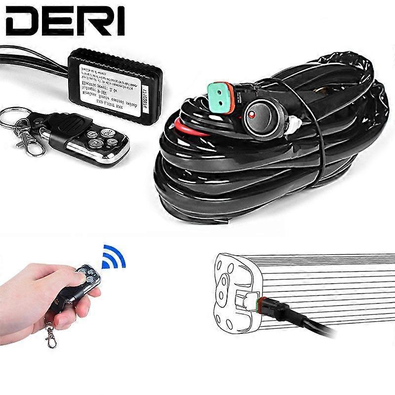 12V 40A LED Work Light Bar Wiring with remote Harness Relay Kit For Auto Offroad 4x4 Driving Light Wire Fuse Switch