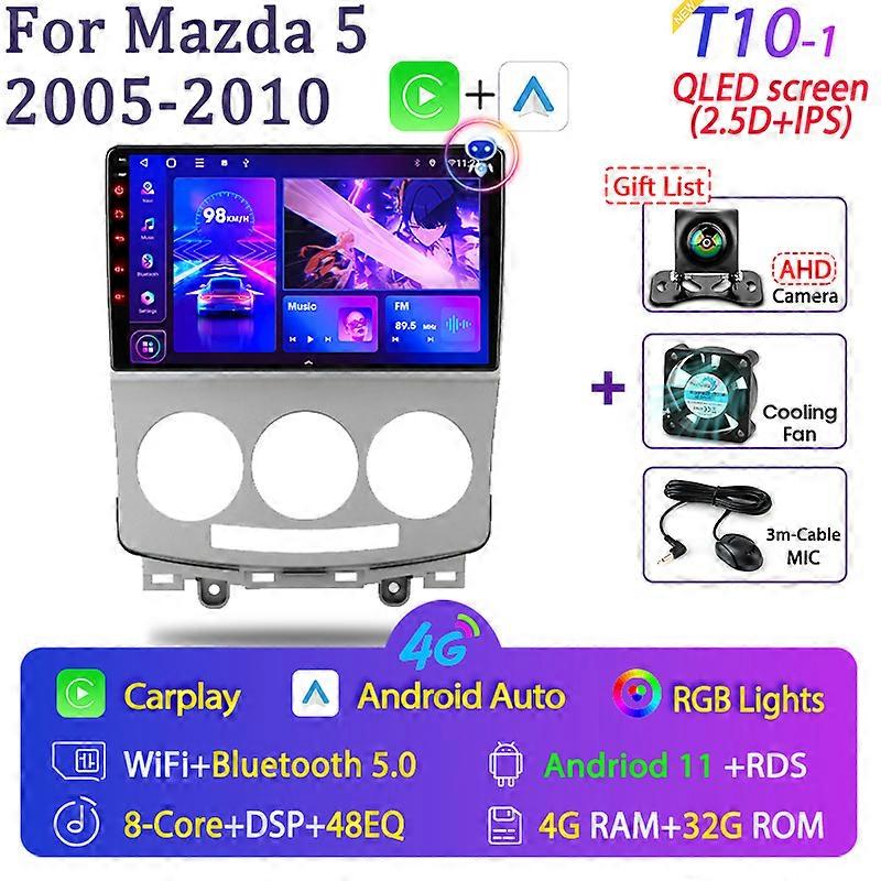 Srnubi Android 11 2 Din for Mazda 5 2005-2010 Car Radio Multimedia Video Player Stereo Carplay Auto Speakers Head Unit Audio RDS