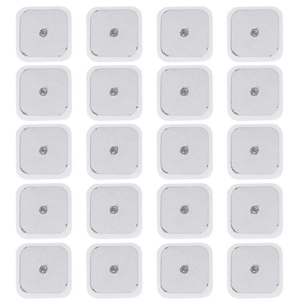 5 X 5 Cm 20 Pads Stud Tens Self Adhesive Pads Fit Beurer Tens Unit Pads Replacement Tens Electrodes Reusable