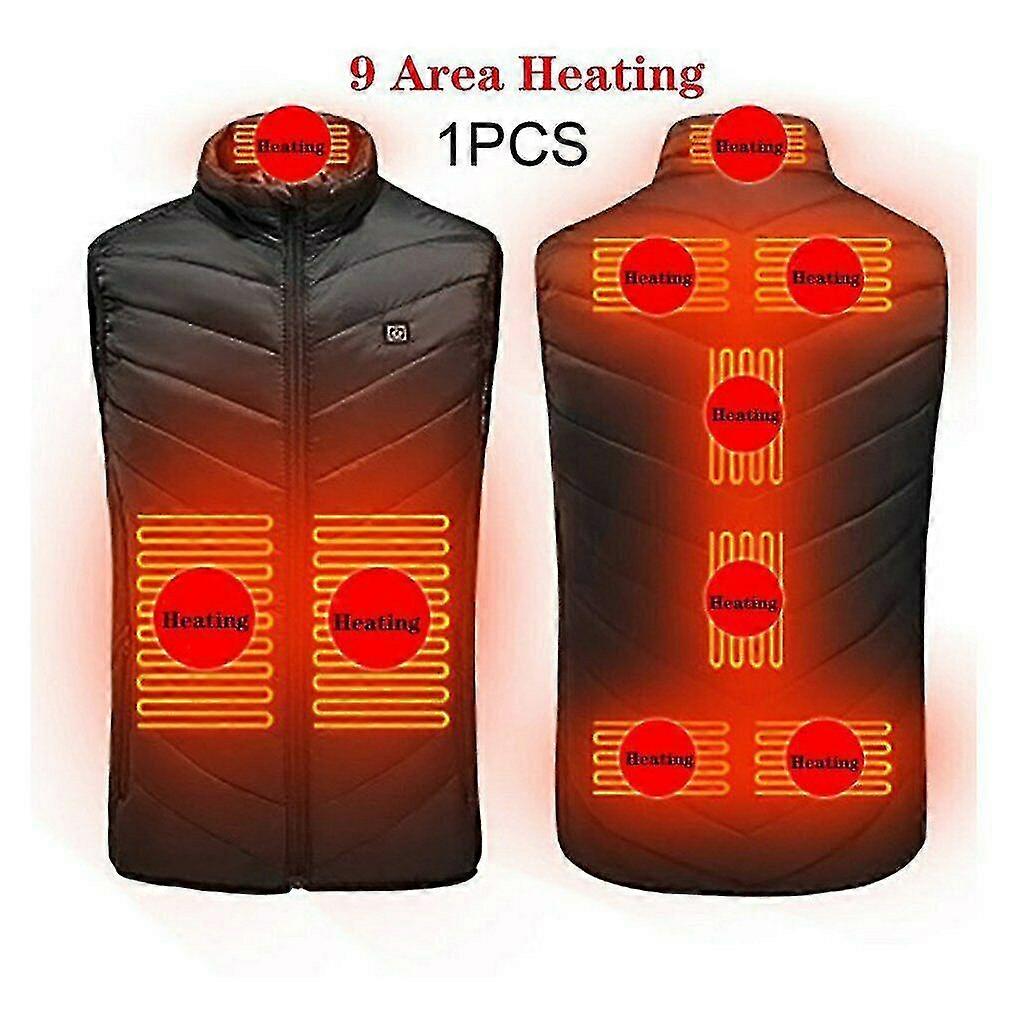 USB-uppvärmd elektrisk väst för män, vinterväst