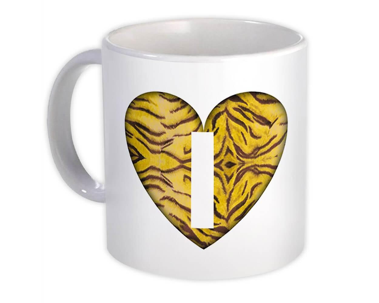 Gift Mug: Monogram Letter I Tiger