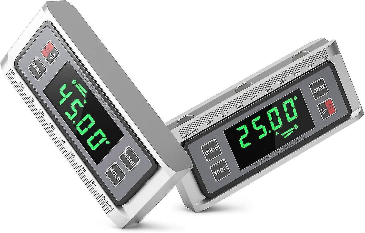 LCD digital protractor with magnetic foot (battery not included)