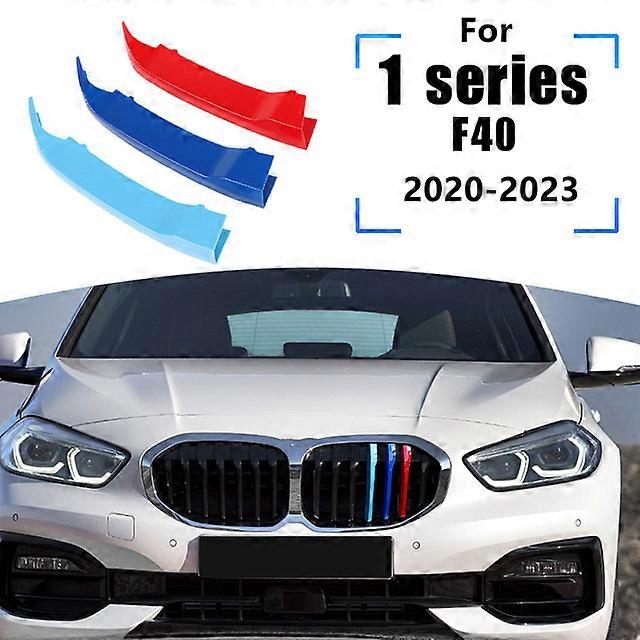 עבור BMW סדרה 1 F40 2020-2023 מכונית 3D M עיצוב גריל קדמי לקצץ כיסוי פגוש רצועות מדבקות כיסוי חיצוני