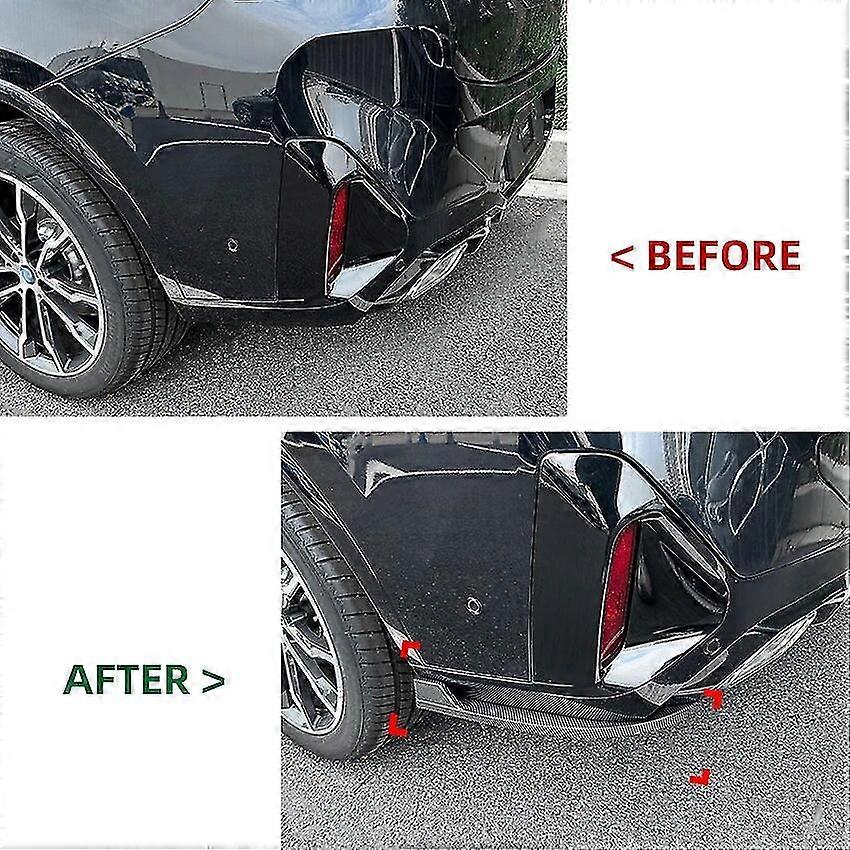 Buy 22 x 21 ABS Universal Rear Bumper 4 Fins Diffuser Fin Black for