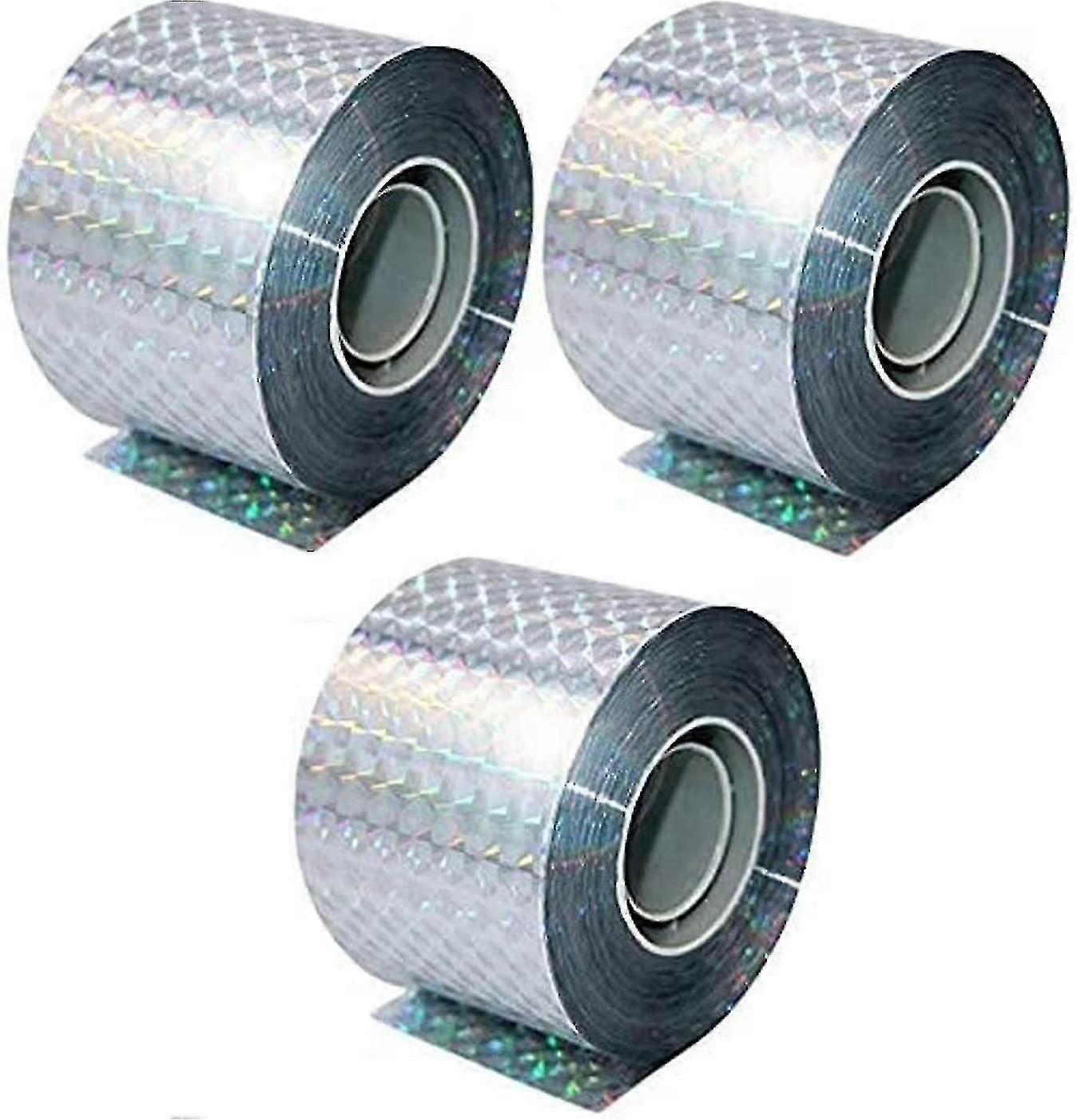 Bird Repellent Tape, Σετ Από 3 Ταινίες X 50m X 4.8cm - Scarecrow Bird Repellent - Για να απωθήσει τα περιστέρια κοράκι και πολλά άλλα, 150m Cy