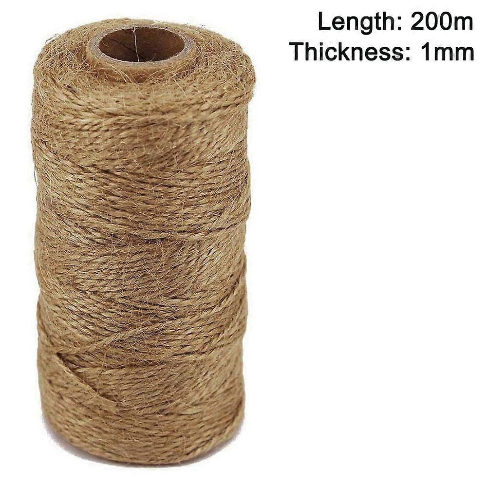200m Natural Jute Cord, 1mm Craft Cord Decorative Cord Cord Perfect for DIY Arts and Cra