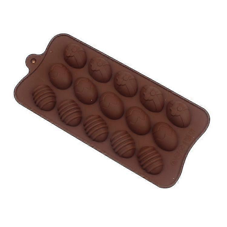 2pc Easter Egg Chocolate Mold Easter Candy Cookie Mold Silicone Baking Mold For Party Jelly, Ice Cubes