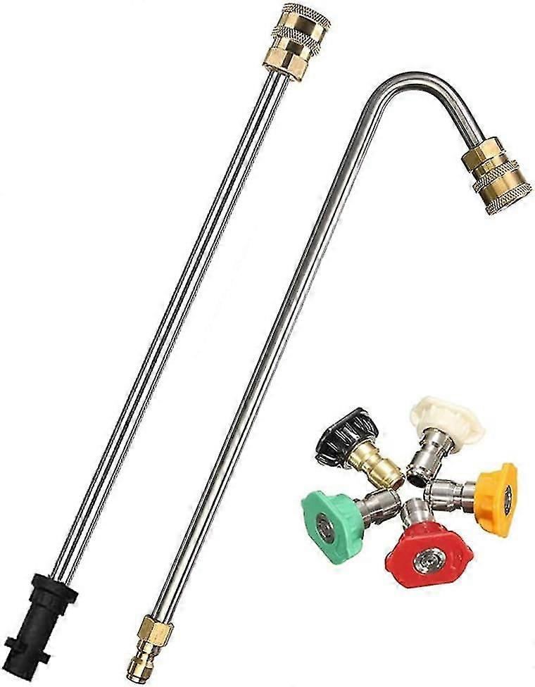 Angled Spray Lance, Under Chassis Wash Lance Compatible With Karcher K2 K3 K4 K5 K6 K7 Pressure Washer, Gutter Cleaning Kit-QJWL