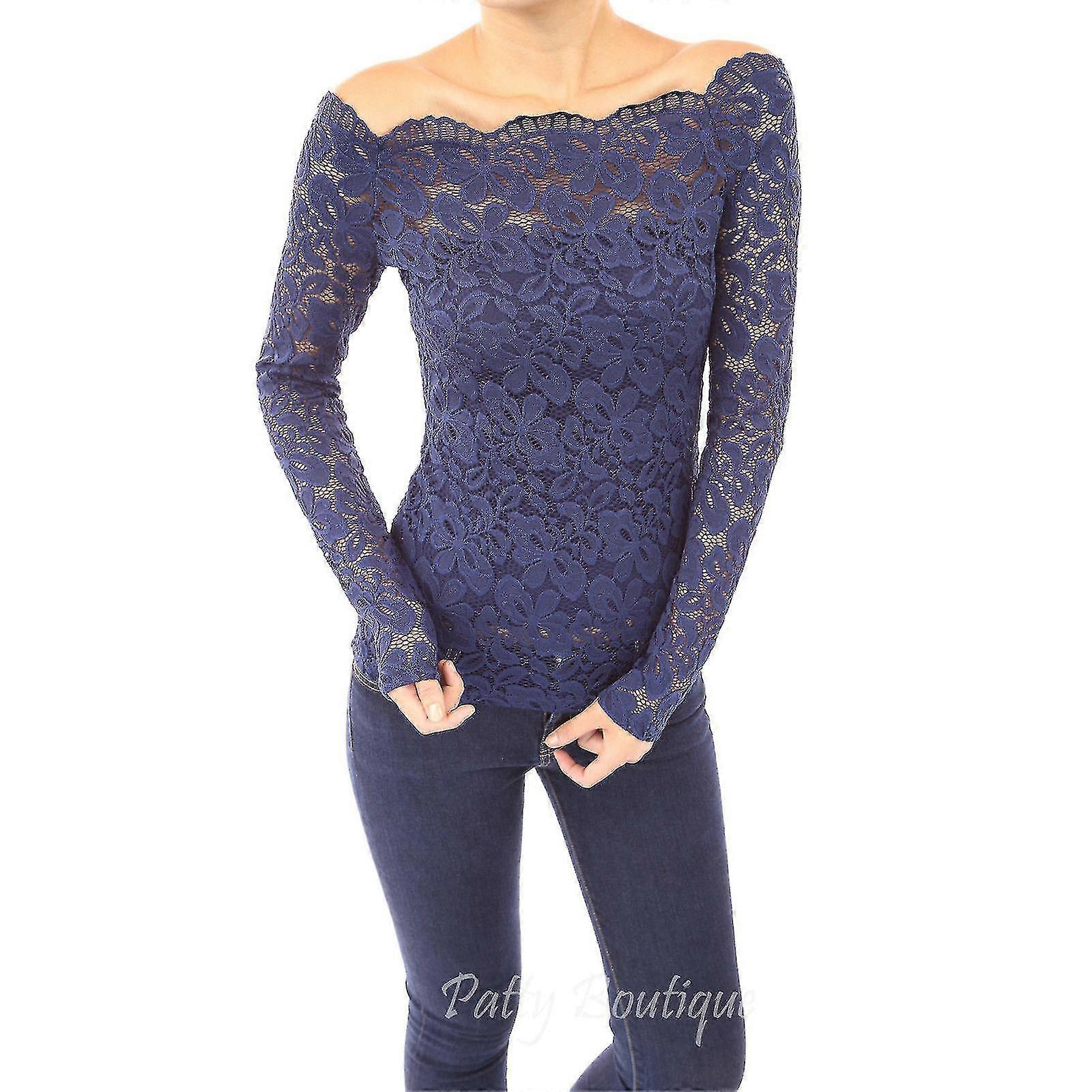 Spanish Lace Blouse With Open Shoulders