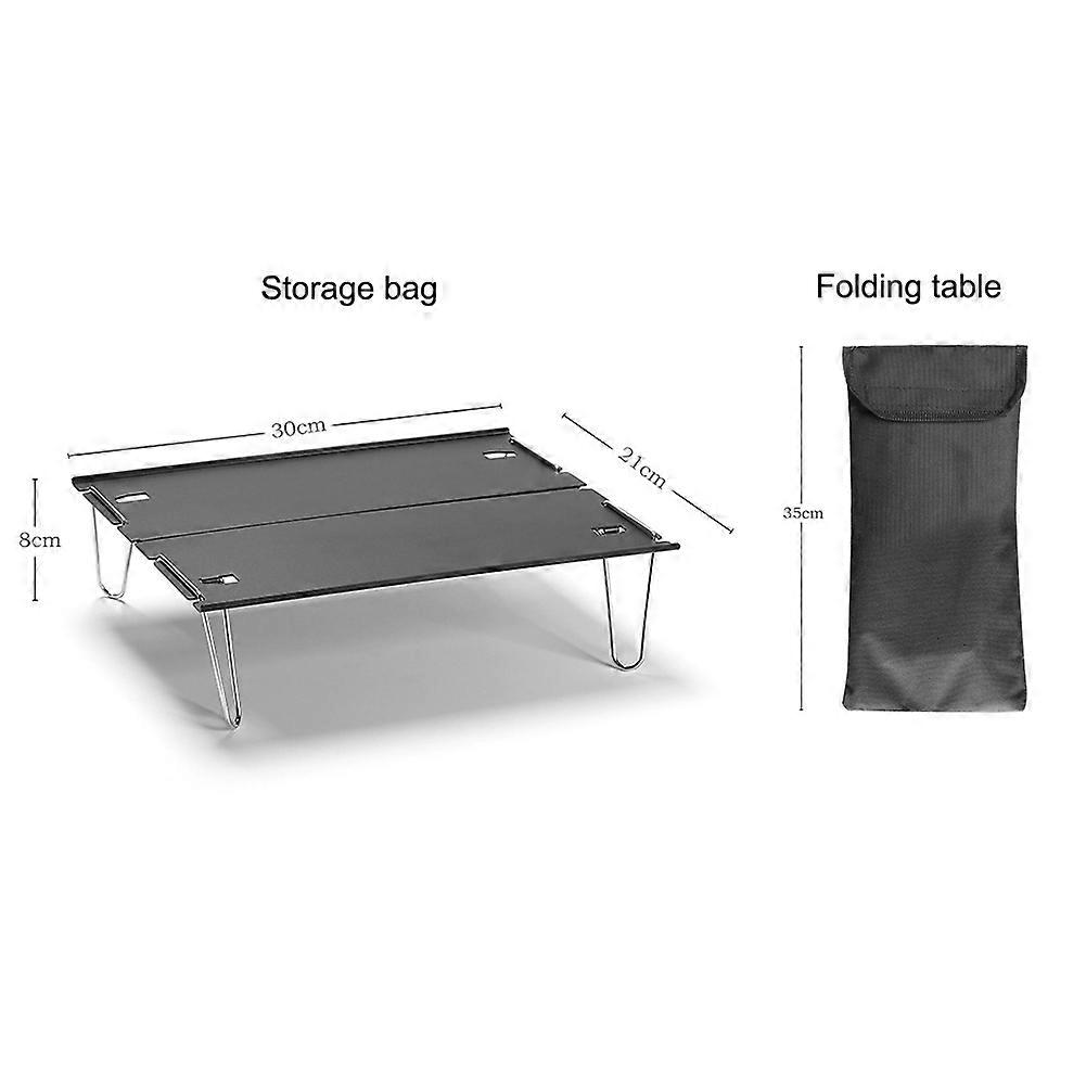 Mini outdoor campsite folding table, aluminum alloy barbecue picnic, Multi-Usage detachable portable dishes, foldable dinner table